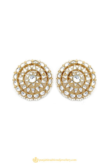 Gold Finished Earrings by PTJ